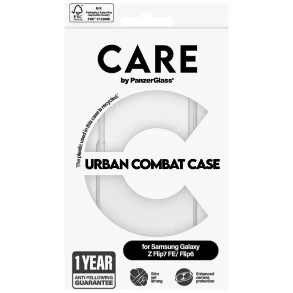PanzerGlass Flagship Urban Combat tok Samsung Galaxy Z Flip6/Flip7 FE - átlátszó