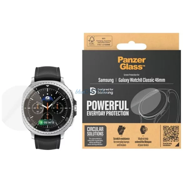 Edzett üveg PanzerGlass képernyővédő a Samsung Galaxy Watch8 Classic 46mm számára