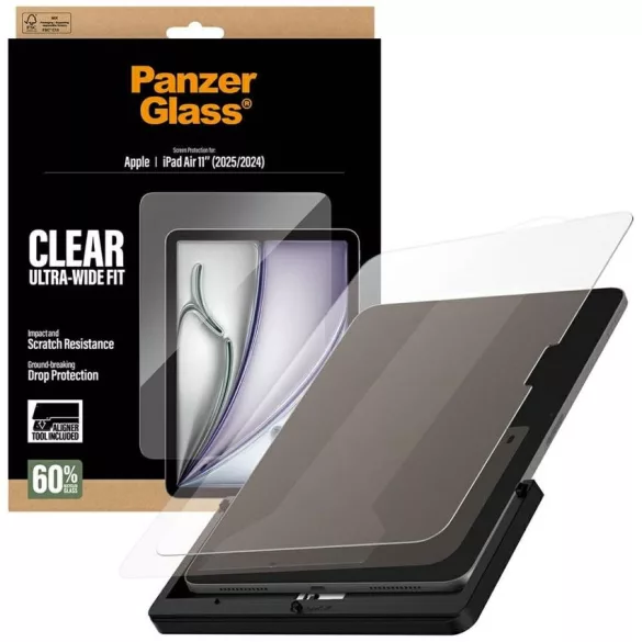 Edzett üveg PanzerGlass Ultra-Wide Fit az iPad Air 11" (2025/2024) készülékhez