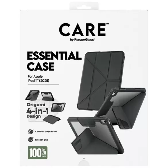 Case Care by PanzerGlass Y hajtogatott tok iPad 11" (2025) fekete
