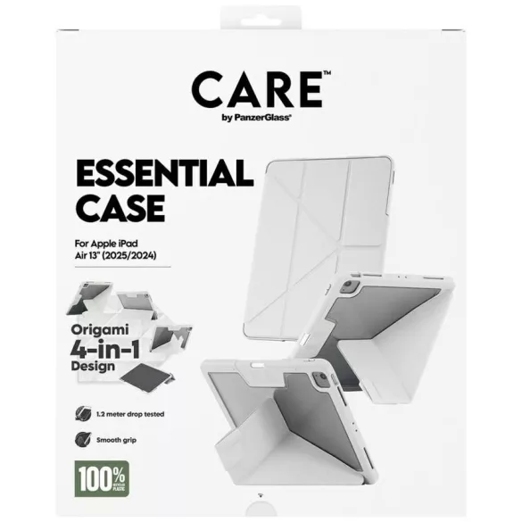 Care by PanzerGlass Y hajtogatott tok iPad Air 13" (2024/2025) világosszürke tokhoz