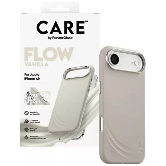 Case CARE by PanzerGlass FLOW MagSafe iPhone Air vanília tokhoz