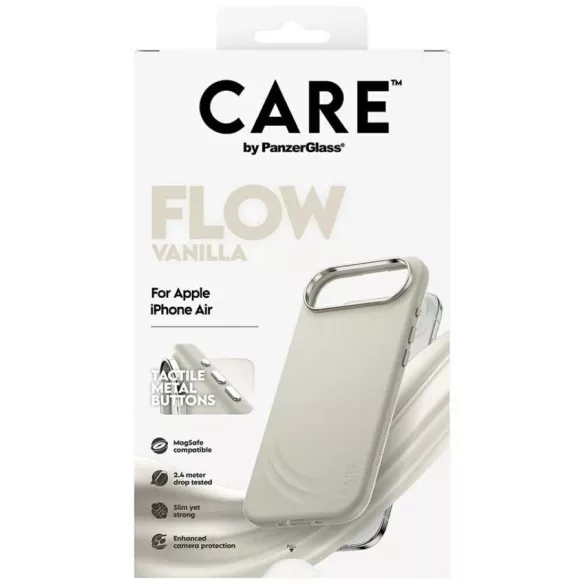 Case CARE by PanzerGlass FLOW MagSafe iPhone Air vanília tokhoz