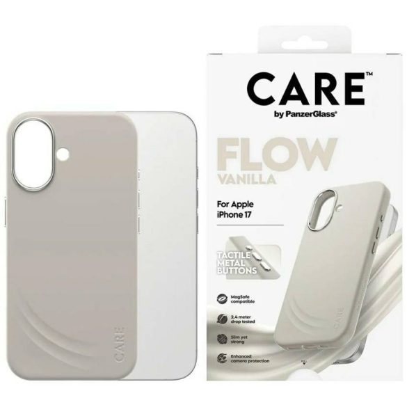 Case CARE by PanzerGlass FLOW MagSafe iPhone 17 vanília tokhoz