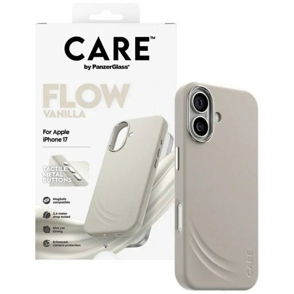 Case CARE by PanzerGlass FLOW MagSafe iPhone 17 vanília tokhoz
