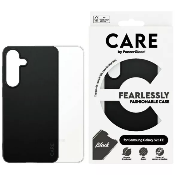 Case CARE by PanzerGlass Fashion tok Samsung Galaxy S25 FE fekete