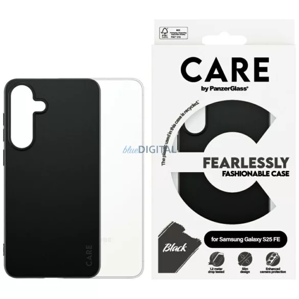 Case CARE by PanzerGlass Fashion tok Samsung Galaxy S25 FE fekete