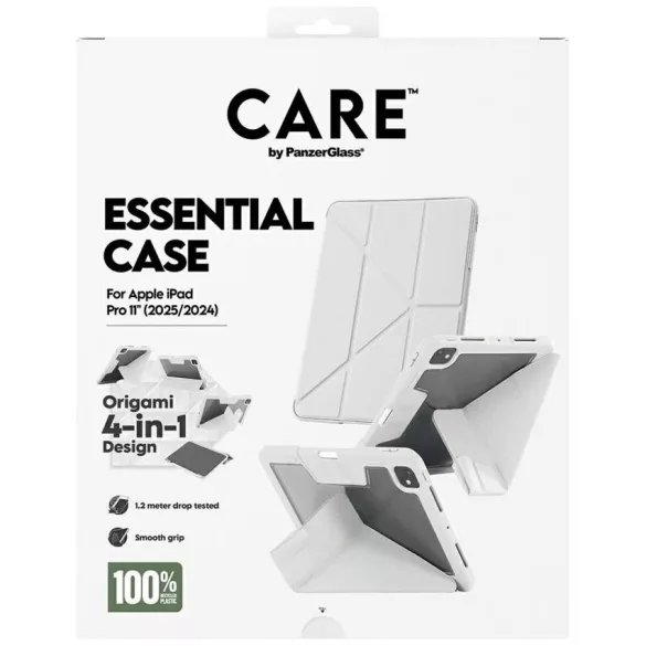Care by PanzerGlass Y hajtogatott tok iPad Pro 11" (2025/2024) készülékhez világosszürke színben