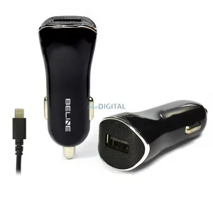 Beline 1xUSB + Lightning 1A autós töltő iPhone 5/6/7/8/X - fekete