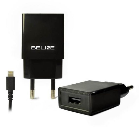 Beline hálózati töltő 1xUSB csatlakozóval és USB-A - Lightning kábellel 1A fekete
