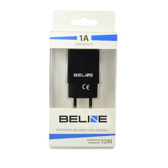 Beline hálózati töltő 1xUSB csatlakozóval 1A fekete (csak fej)