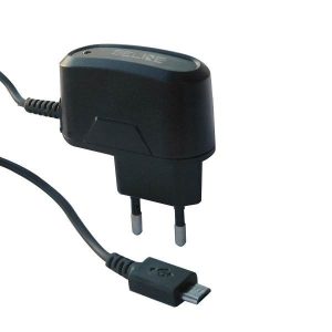 Beline hálózati töltő rögzített microUSB kábellel 1A fekete