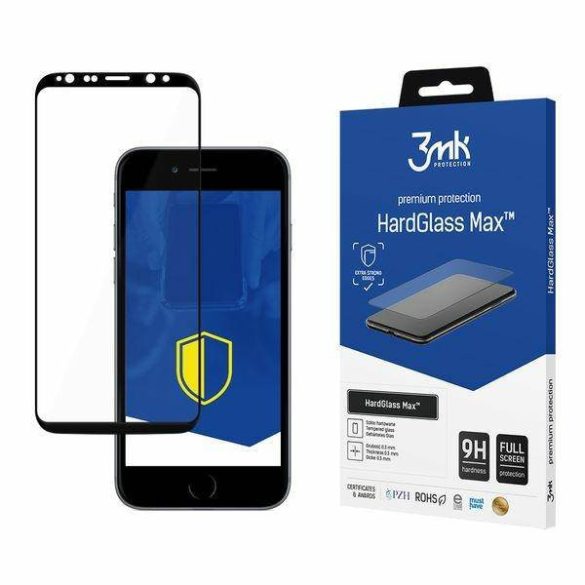 3MK HardGlass Max Samsung G955 S8 Plus fekete teljes képernyős üveg kijelzővédő fólia