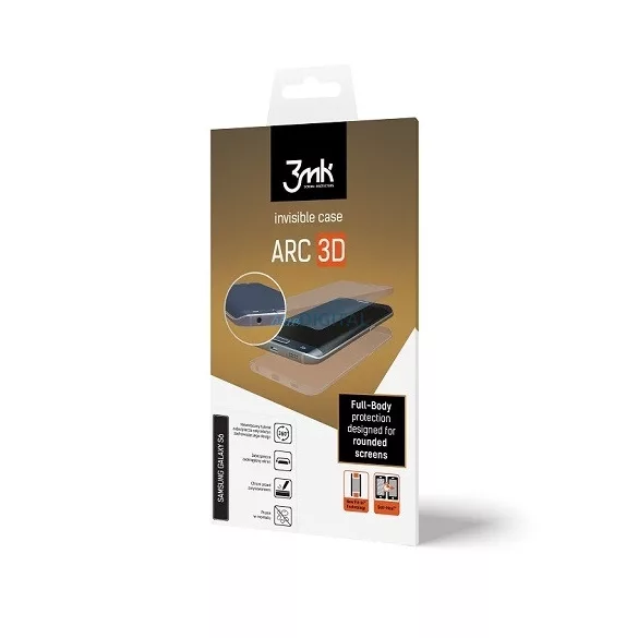 3MK ARC 3D teljes képernyős fólia Samsung A520 A5 2017 (elöl-hátul-oldalt)