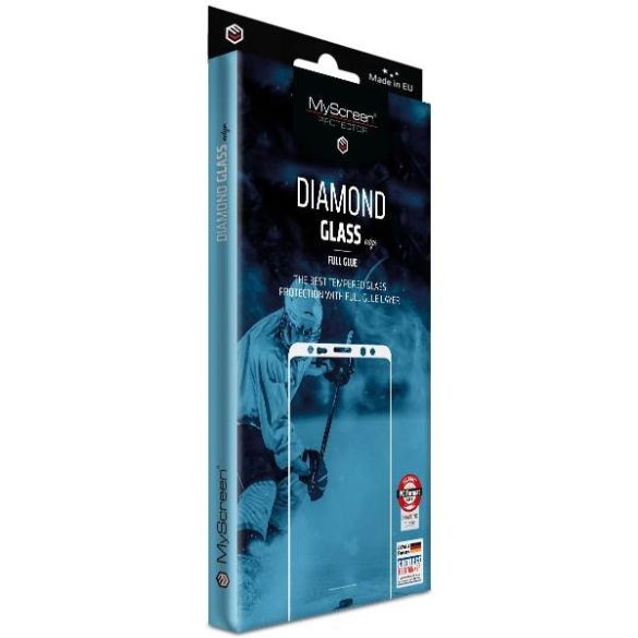 MS Diamond Glass Edge FG Samsung A530 A8 2018 fekete Full Glue képernyővédő fólia