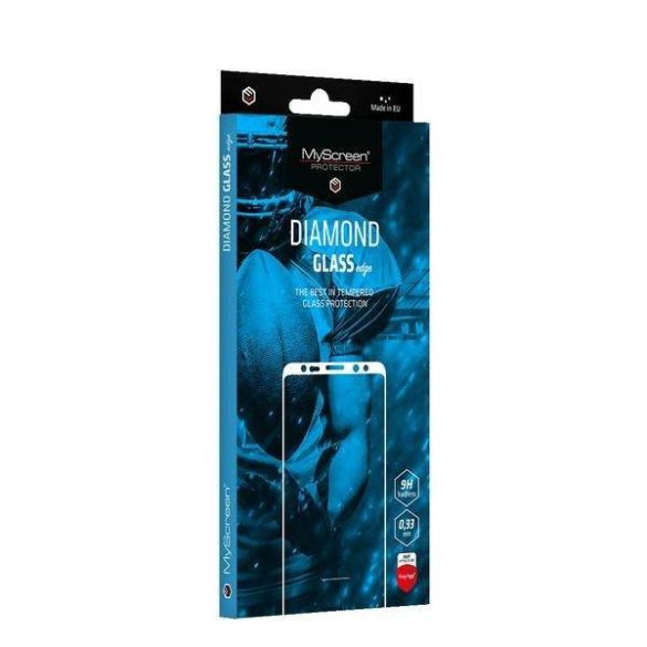 MS Diamond Glass Edge Samsung G991 S21 fekete képernyővédő fólia