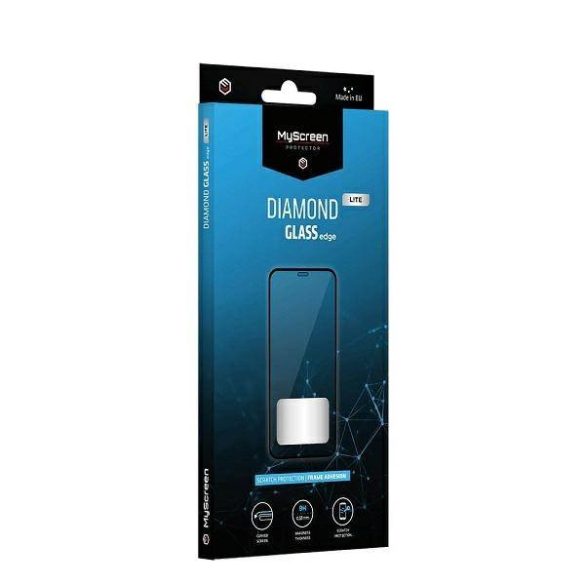 MS Diamond Glass Edge Lite FG Samsung A415 A41fekete Full Glue képernyővédő fólia