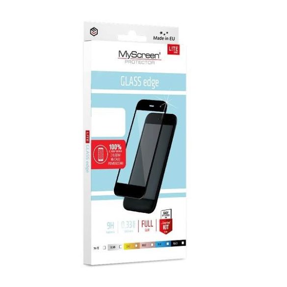 MS Diamond Glass Edge Lite FG Xiaomi Redmi Note 9 Pro/9S fekete Full Glue képernyővédő fólia