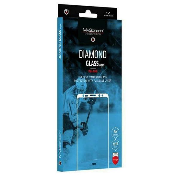 MS Diamond Glass Edge FG Oppo Reno 5 4G/5G fekete Full Glue képernyővédő fólia