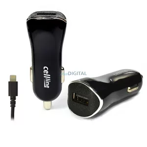 Cellline 1xUSB + Lightning 1A fekete/black iPhone 6 töltő