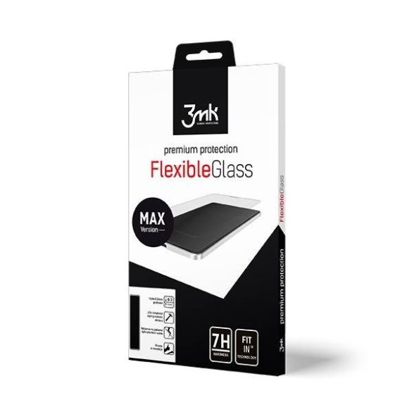 3MK FlexibleGlass Max iPhone 7/8/SE 2020 / SE 2022 fekete, hibrid üvegfólia megerősített élekkel