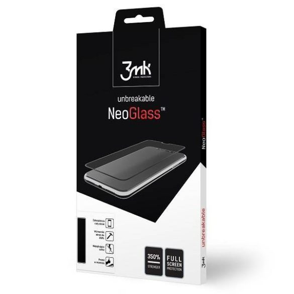 3MK NeoGlass iPhone Xs Max fekete képernyővédő fólia