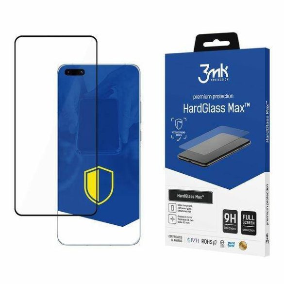 3MK HardGlass Max Huawei P40 Pro fekete teljes képernyős üveg kijelzővédő fólia