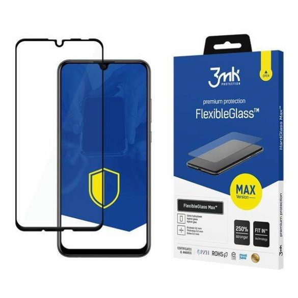 3MK FlexibleGlass Max Huawei P Smart 2019 fekete, hibrid üveg képernyővédő fólia megerősített élekkel