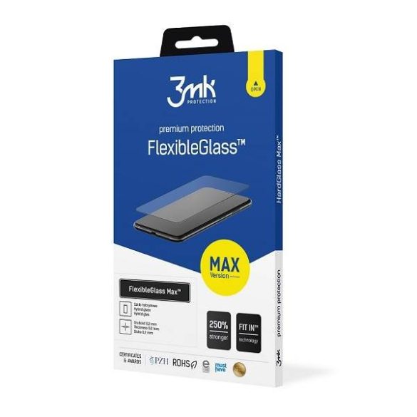 3MK FlexibleGlass Max Samsung Galaxy A115 A11 fekete, hibrid üveg képernyővédő fólia megerősített élekkel