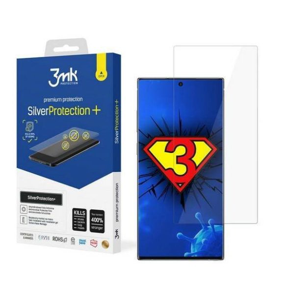 3MK Silver Protect+ Samsung N975 Note 10 Plus, nedves felvitelű antimikrobiális képernyővédő fólia