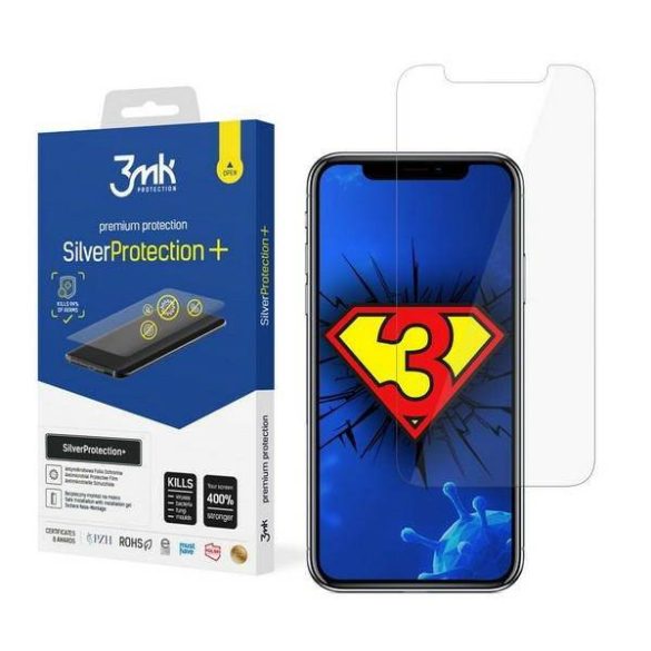 3MK Silver Protect+ iPhone 11 Pro nedves felvitelű antimikrobiális képernyővédő fólia