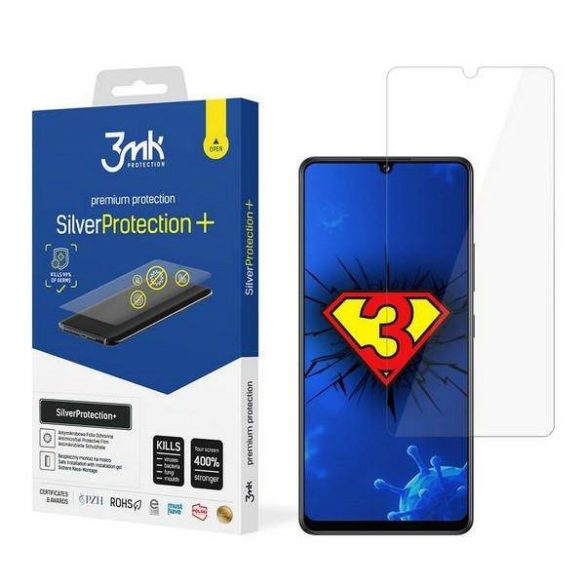 3MK Silver Protect+ Samsung Galaxy A426 A42 5G nedves felvitelű antimikrobiális képernyővédő fólia