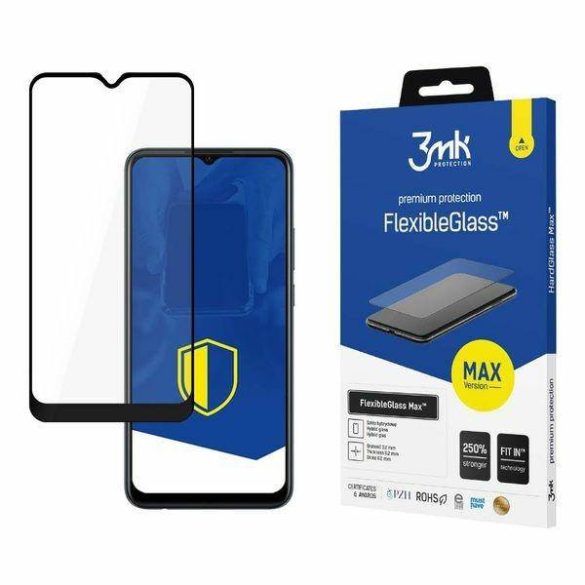 3MK FlexibleGlass Max Oppo A15/A15S fekete, hibrid üvegfólia megerősített élekkel