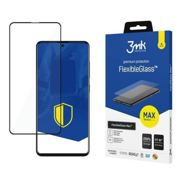 3MK FlexibleGlass Max Samsung Galaxy A52 4G A525 / A52 5G A526 fekete, hibrid üveg képernyővédő fólia megerősített élekkel