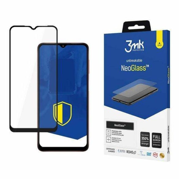 3MK NeoGlass Samsung Galaxy A32 5G/A12 fekete képernyővédő fólia