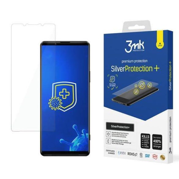 3MK Silver Protect+ Sony Xperia 1 III 5G nedves felvitelű antimikrobiális képernyővédő fólia
