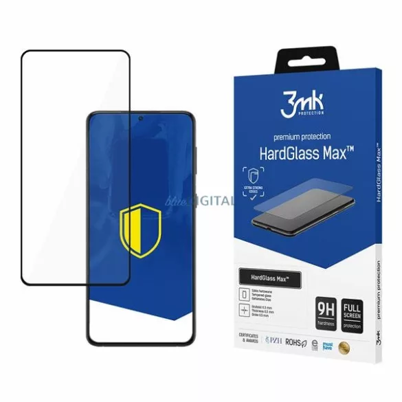 3MK HardGlass Max Samsung Galaxy S21 FE fekete, kijelzővédő fólia