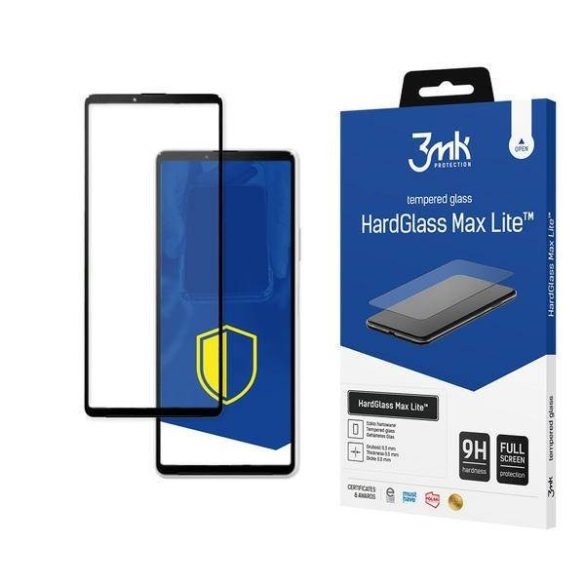 3MK HG Max Lite Sony Xperia 10 III 5G fekete képernyővédő fólia