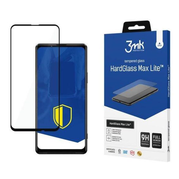 3MK HG Max Lite Sony Xperia 1 III 5G fekete képernyővédő fólia