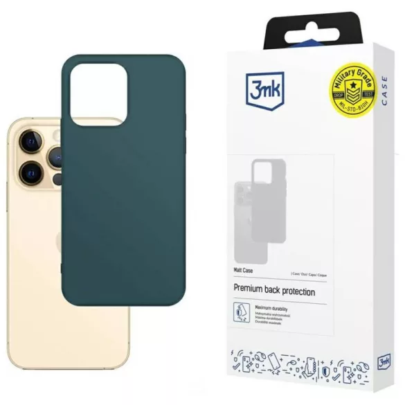 3mk Matt tok iPhone 13 Pro - sötétzöld