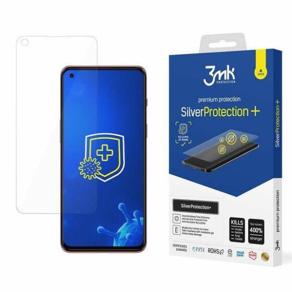 3MK Silver Protect+ OnePlus Nord 2 5G nedves felvitelű antimikrobiális képernyővédő fólia