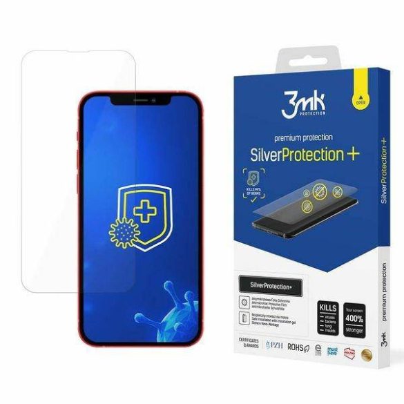 3MK Silver Protect+ iPhone 13/13 Pro nedves felvitelű antimikrobiális képernyővédő fólia