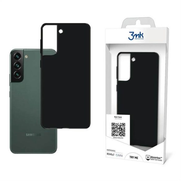 3MK Matt Case Samsung S906 S22 Plus fekete tok