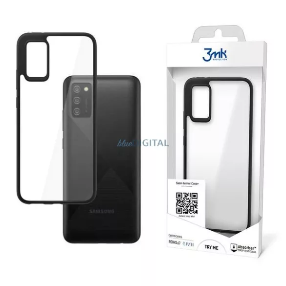 3mk SatinArmor+ tok Samsung Galaxy A03s - átlátszó fekete