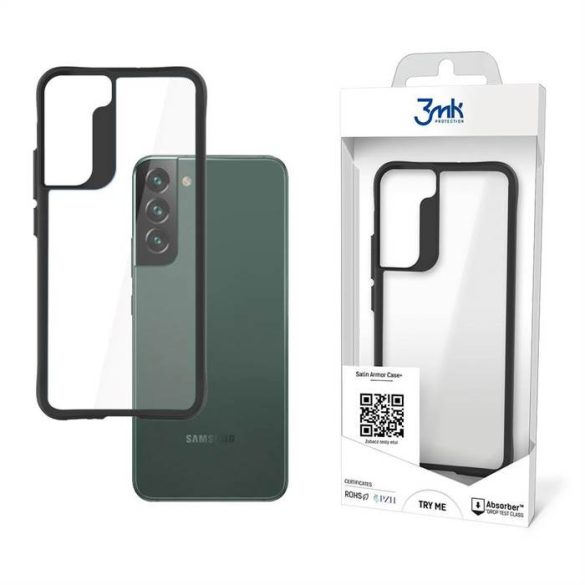 3MK SatinArmor+ Case Samsung S906 S22 Plus ütésálló tok