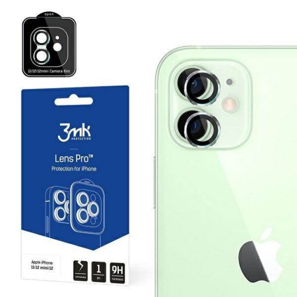 3MK Lens Protection Pro iPhone 11 /12/12 Mini kamera védőfólia rögzítőkerettel