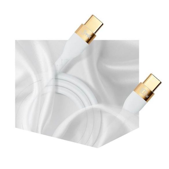 3MK HyperSilicone kábel USB-C/USB-C 2m 100W fehér