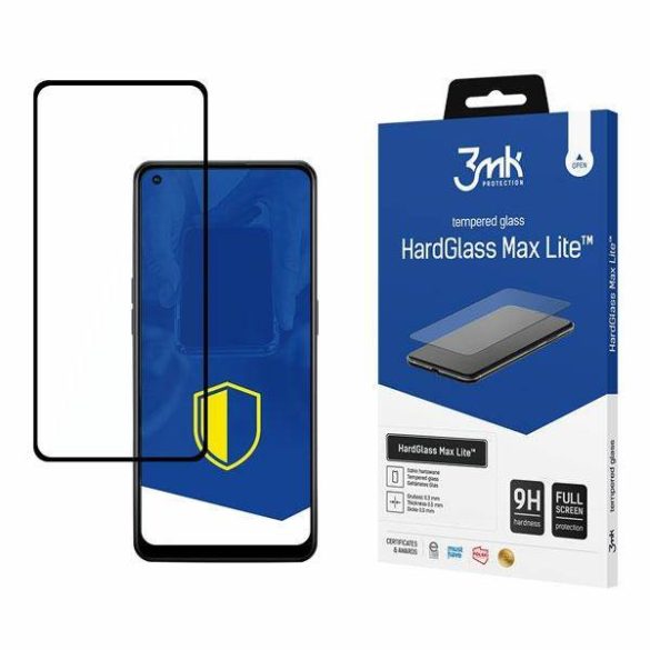 3MK HG Max Lite Oppo Reno 7 Z 5G HG fekete képernyővédő fólia