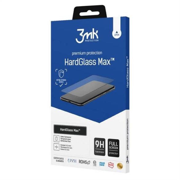 3MK HardGlass Max OnePlus Nord CE 2 5G fekete teljes képernyős üveg kijelzővédő fólia