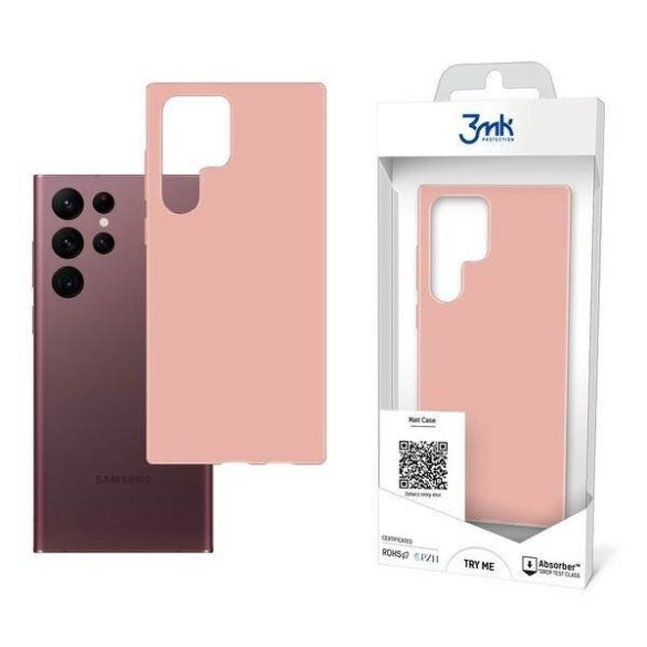 3MK Matt Case Samsung S22 Ultra S908 rózsaszín tok